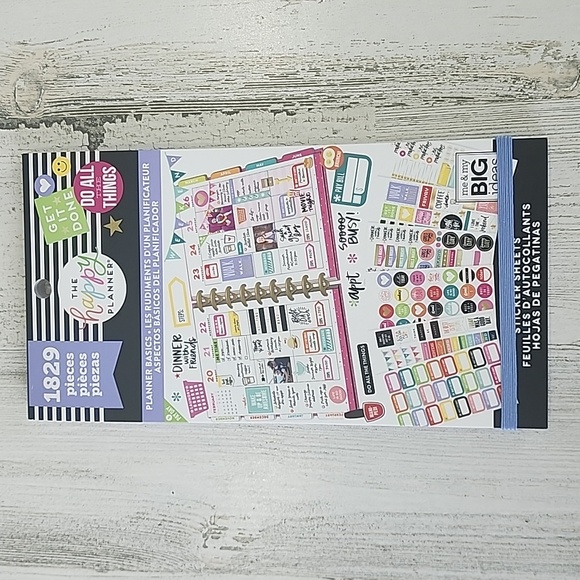 The Happy Planner planner basics 1829 pieces 30 sheets fits classic size planner - Picture 1 of 7